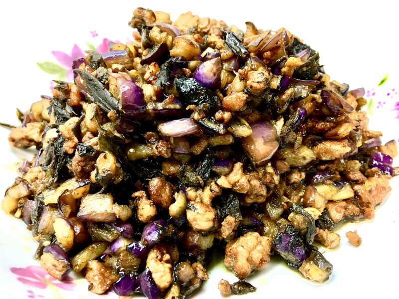 茄炒肉末欖菜