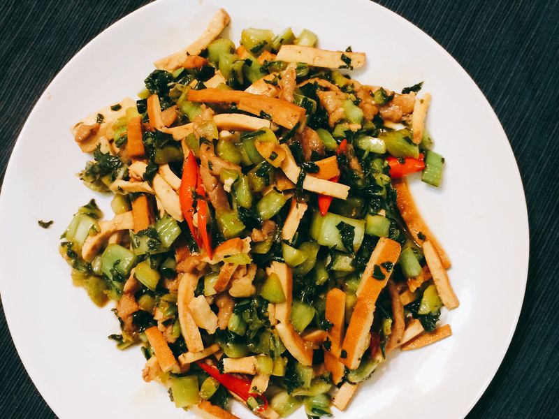 雪菜豆乾肉絲 家常菜