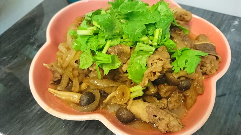 簡易牛肉菇菇壽喜燒