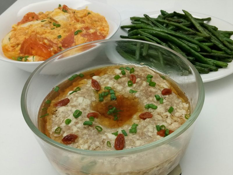 豆腐蒸肉餅