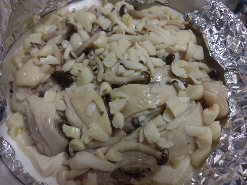 清蒸蒜味雞腿(電鍋菜)