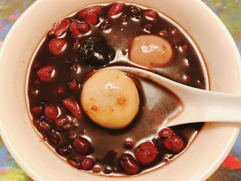 茶香三色湯圓