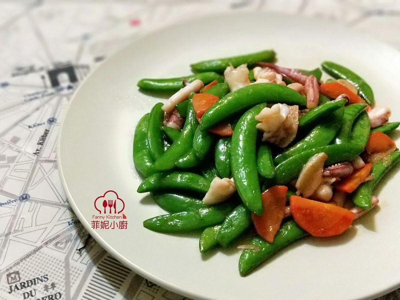 甜豆炒花枝