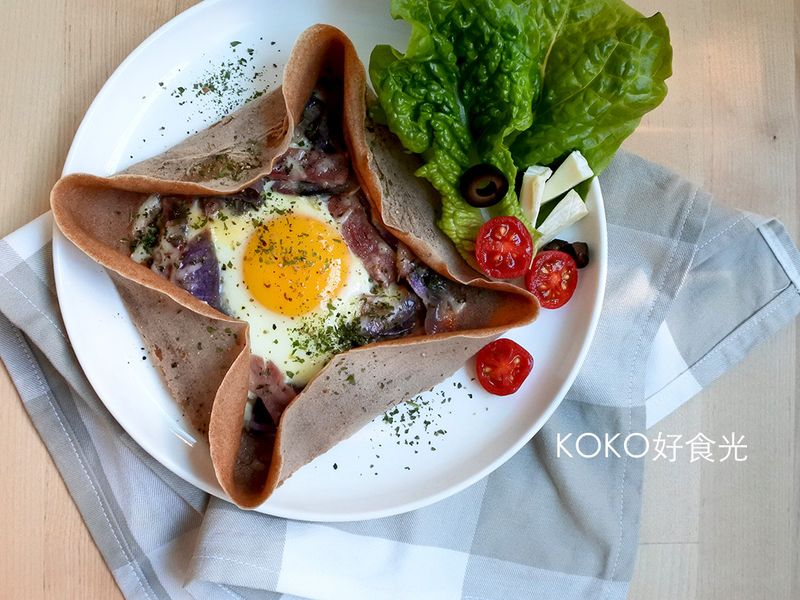 法式高纖蕎麥培根蛋薄餅(Galette)
