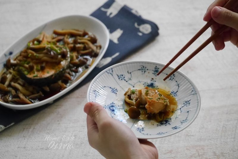 小廚娘❤鴻禧菇蒸鮭魚（鴻禧珍貴福有餘）