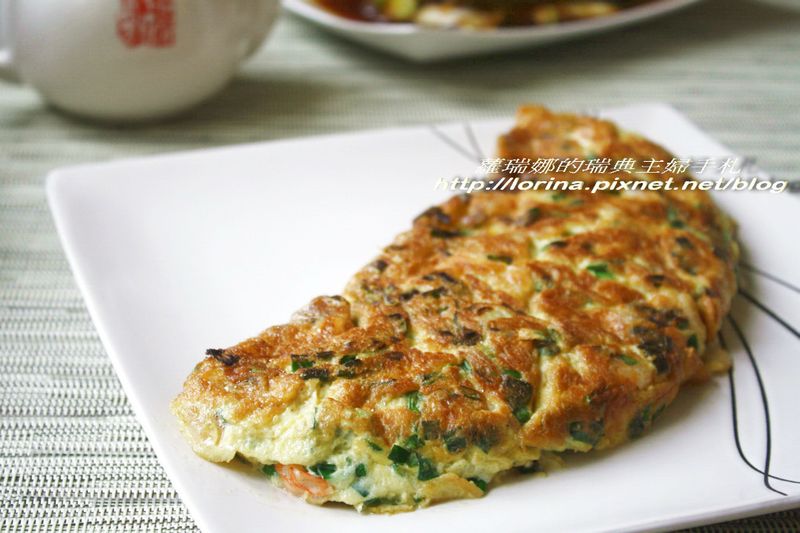 康寶鮮味炒手鰹魚風味~鮮蝦韭菜歐姆蛋