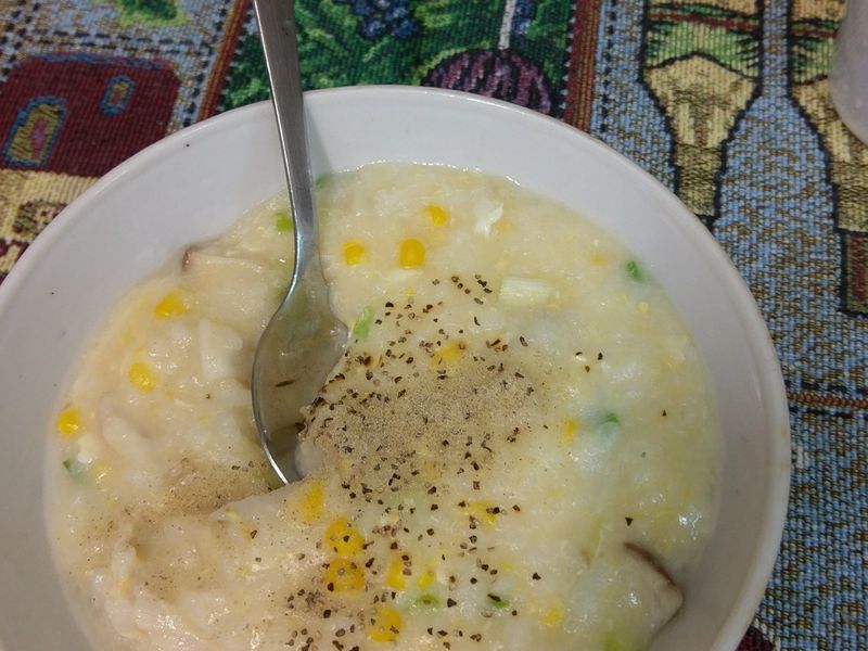 玉米雞戎菇菇粥