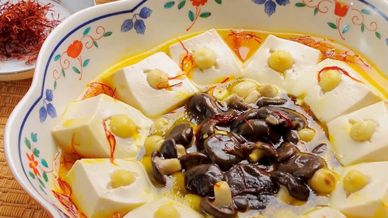 年菜系│蠔菇紅花蓮子豆腐│輕鬆上桌