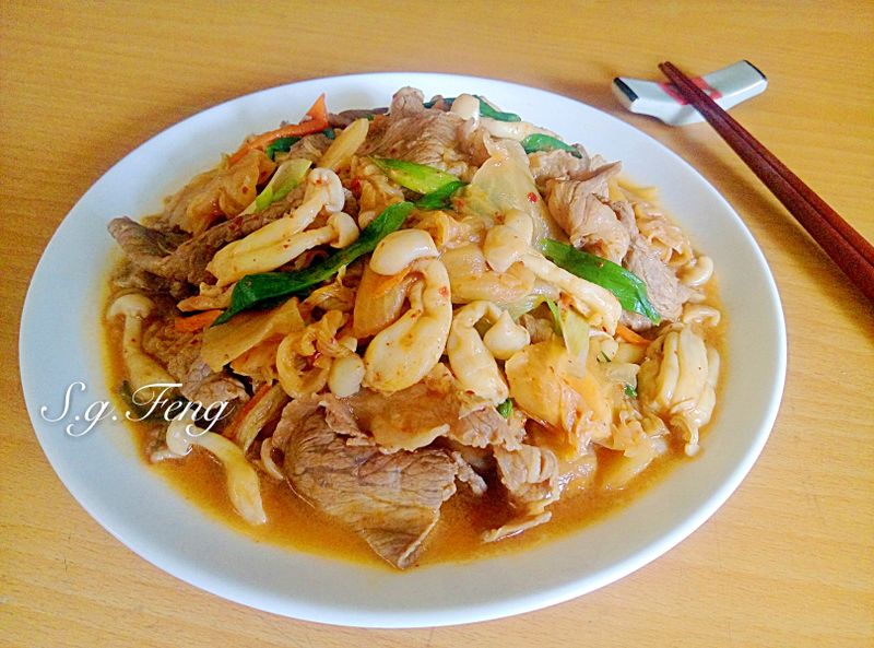 韓式泡菜菇菇牛肉