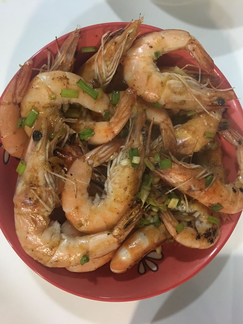 蒜炒蝦子