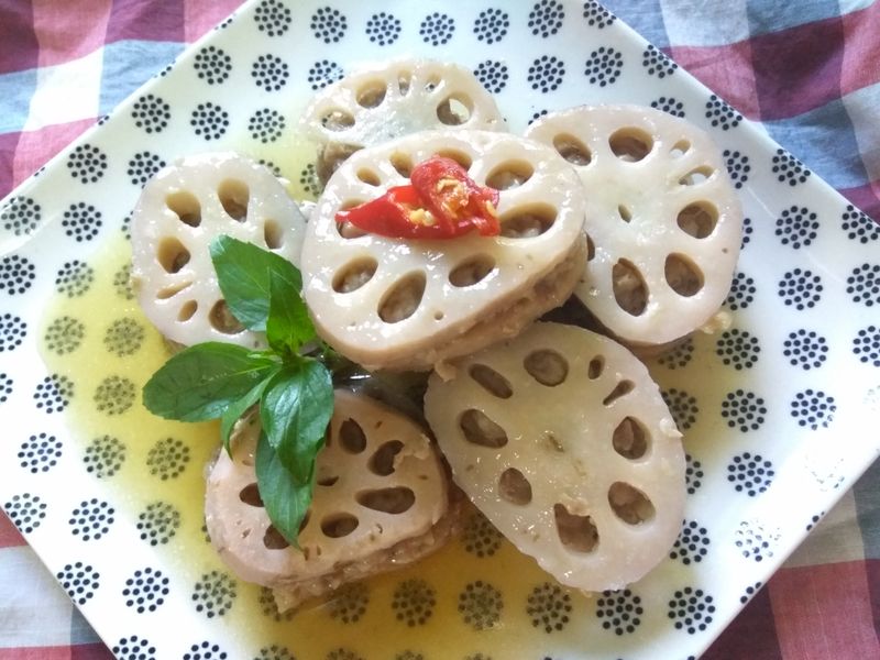 年菜好味道─無油料理─清蒸藕香肉餅