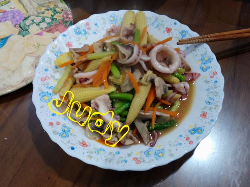 小卷炒鮮蔬
