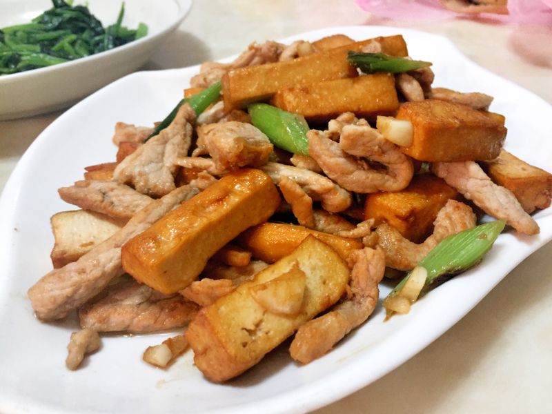 家常簡單省時之豆干炒肉絲