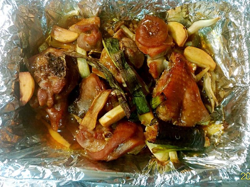 照燒雞腿蔬菇