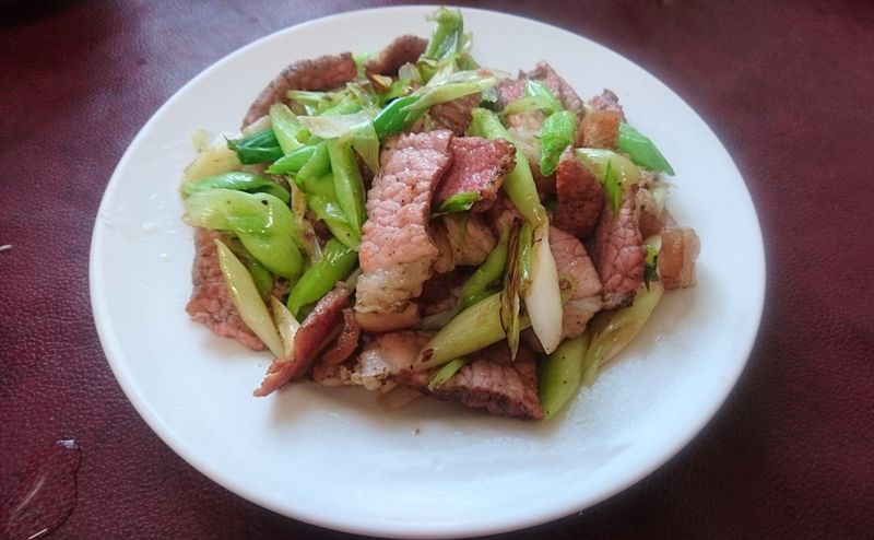 蒜苗鹹豬肉