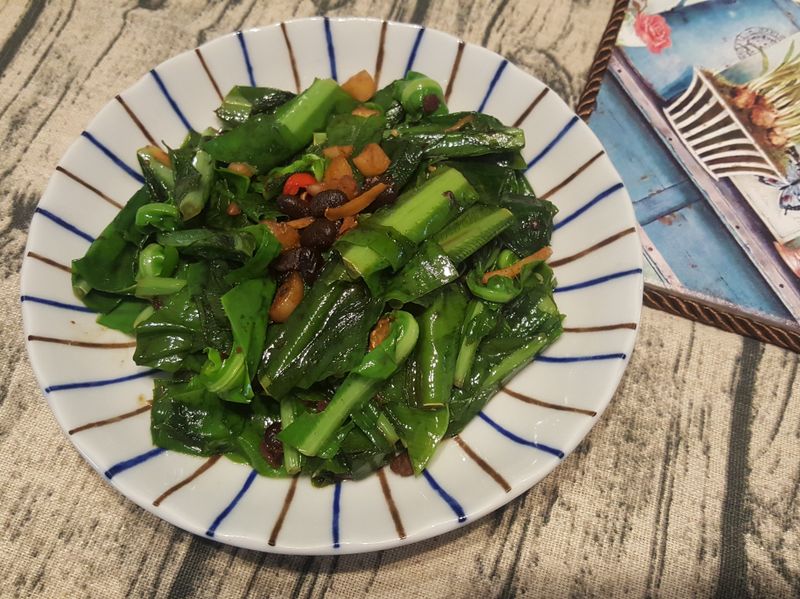 麻油豆豉炒山蘇