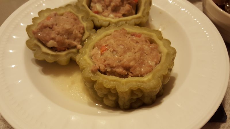 苦瓜鑲肉~輕鬆料理沒油煙