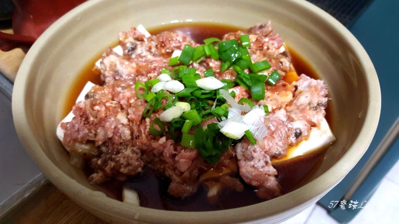 蒸豆腐肉餅