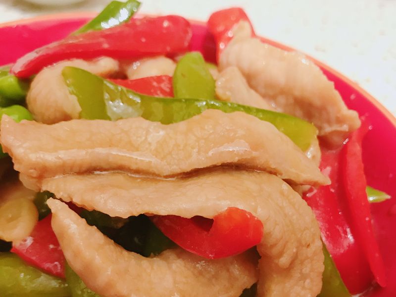 甜豆炒豬頸肉
