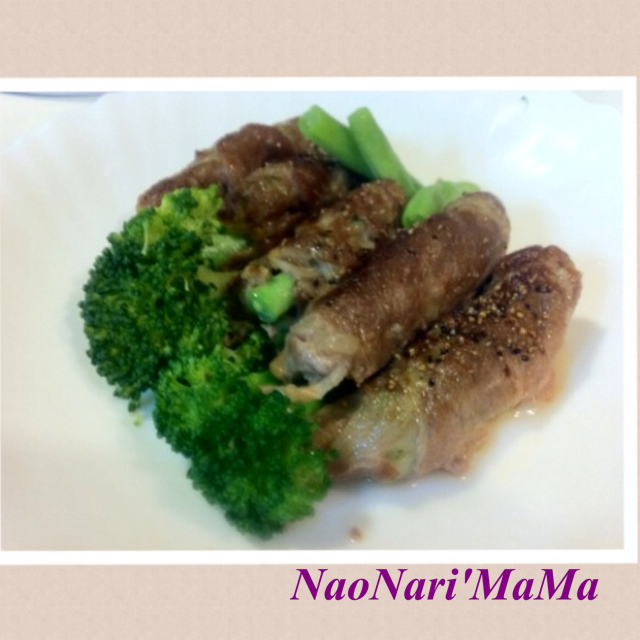 【柔媽】~氣炸鍋新作品~菜豆豬五花卷