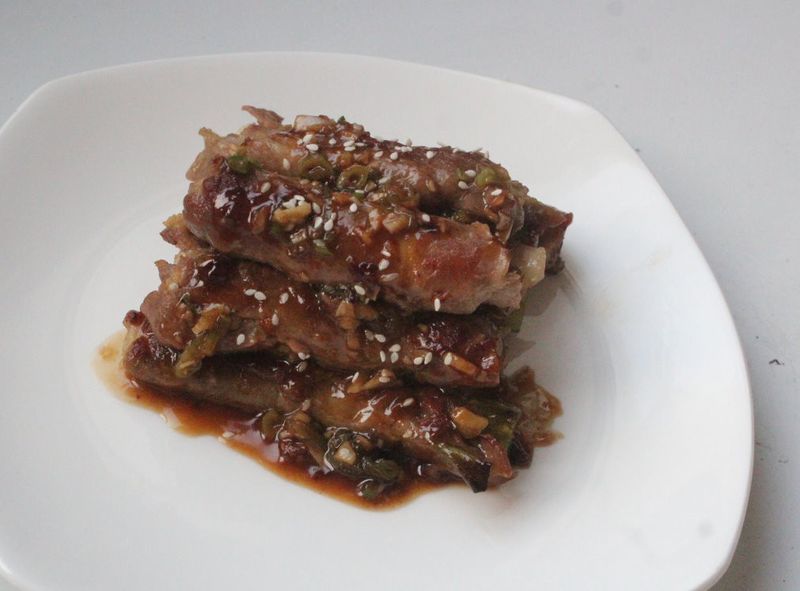 長蔥豚肉卷