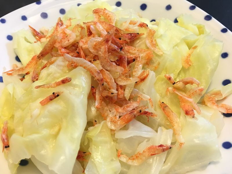 櫻花蝦炒高麗菜