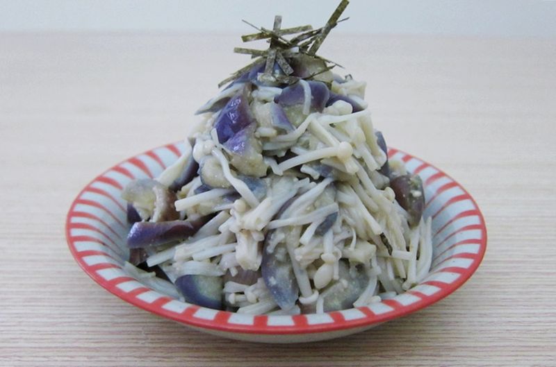下酒涼拌小菜,味噌茄菇