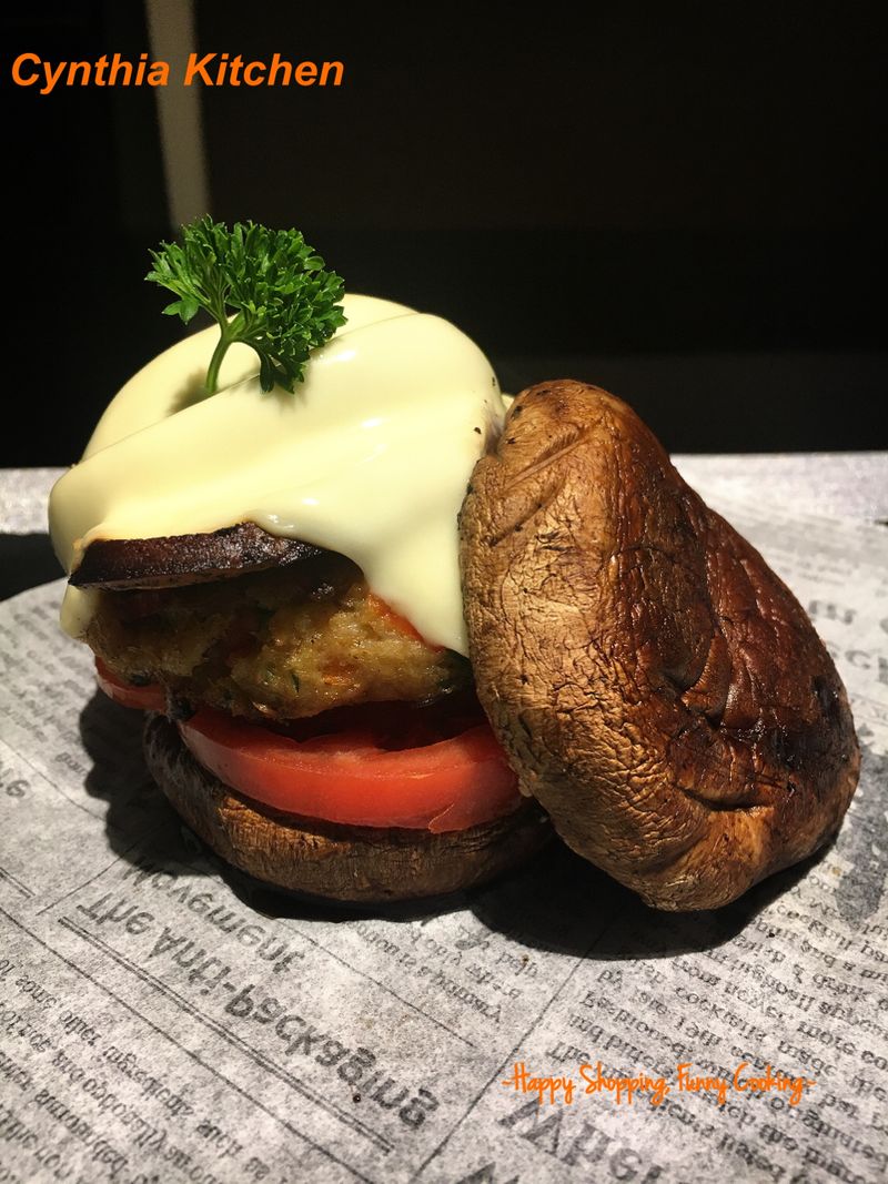 蟹肉大菇堡