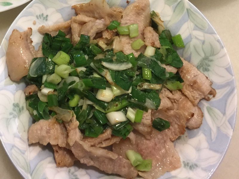 乾煎青葱松阪豬肉