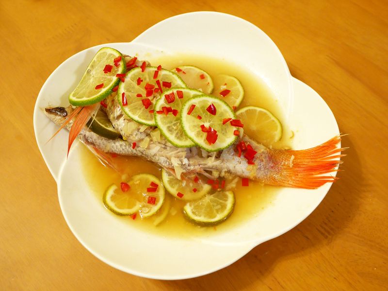 不辣的清蒸檸檬魚
