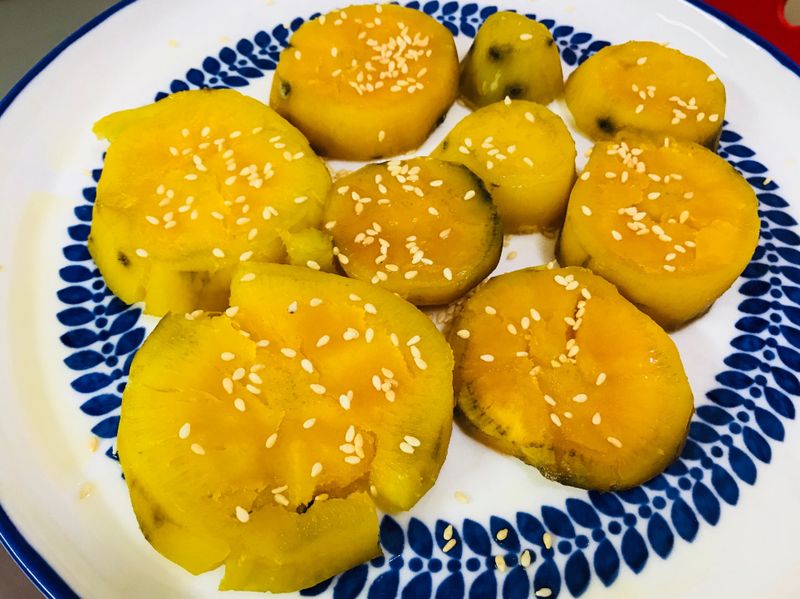 極度懶人至極：白芝麻蜂蜜地瓜片