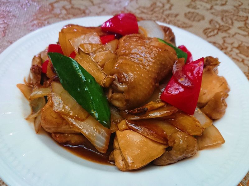 炒花雕雞