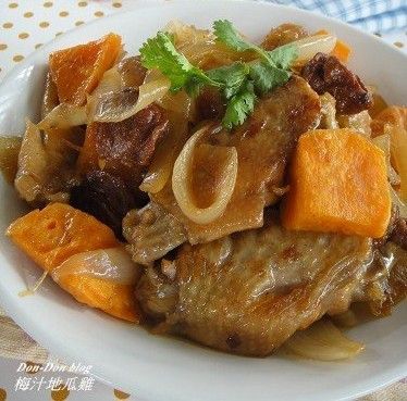 梅汁地瓜雞