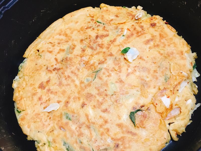 泡菜蝦仁煎餅