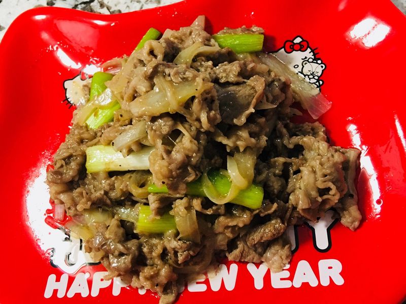 雙蔥爆牛肉片