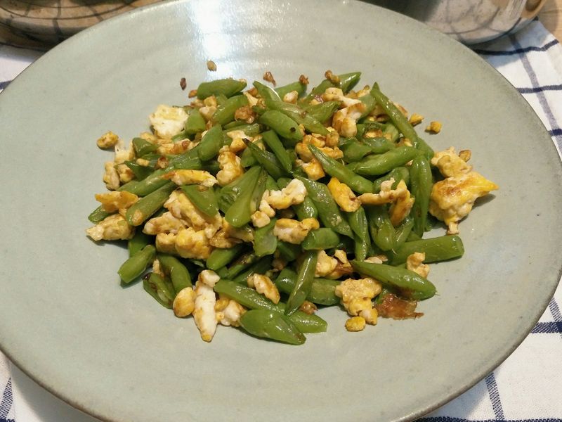 蒜香蛋炒四季豆