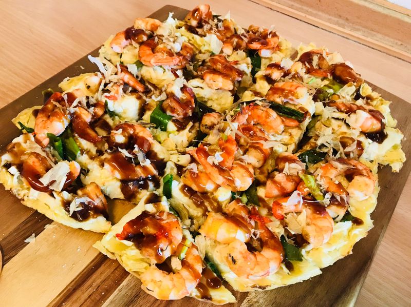 好上手：日式醬燒蝦蝦高麗菜大阪燒