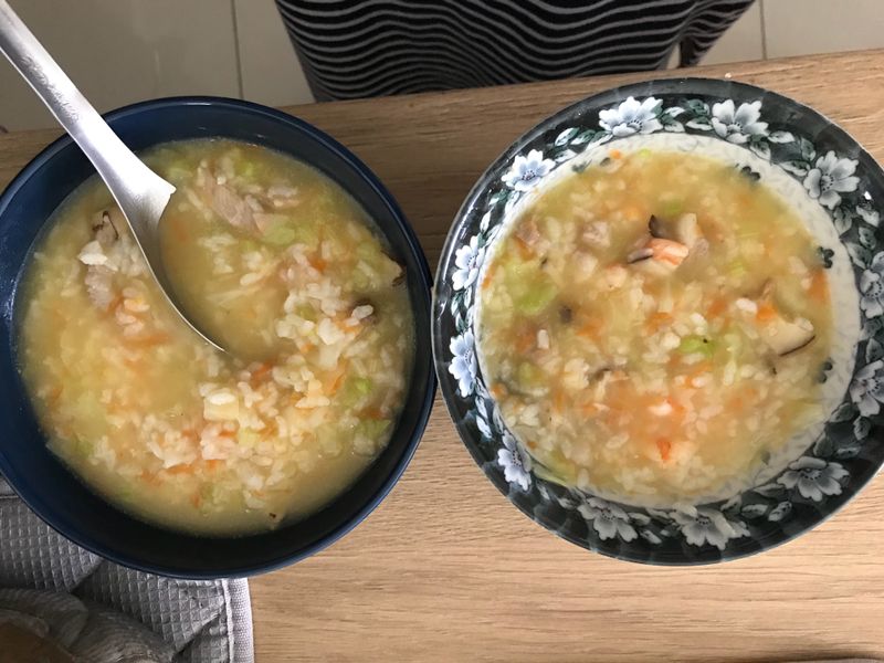 高麗菜肉絲粥