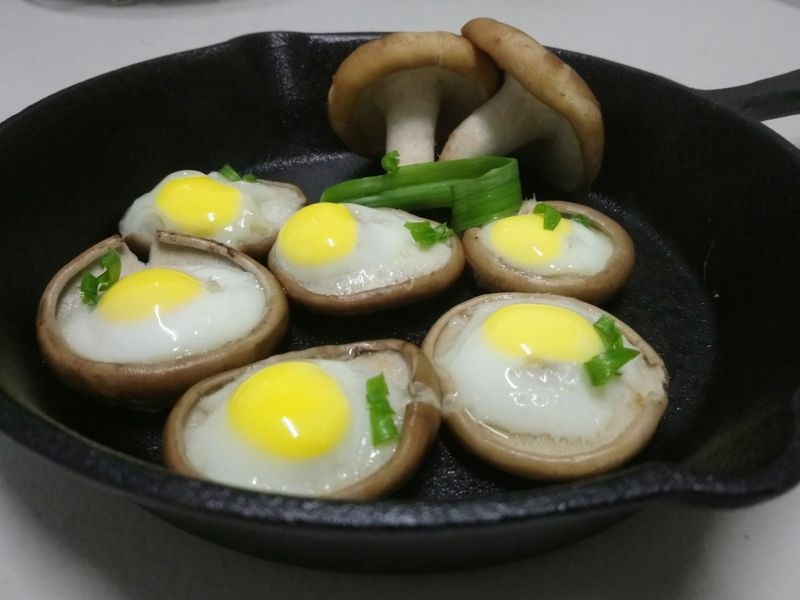 鮮菇鳥蛋燒（蛋素）