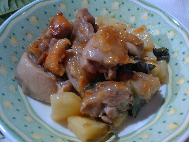 蒜味刺蔥雞