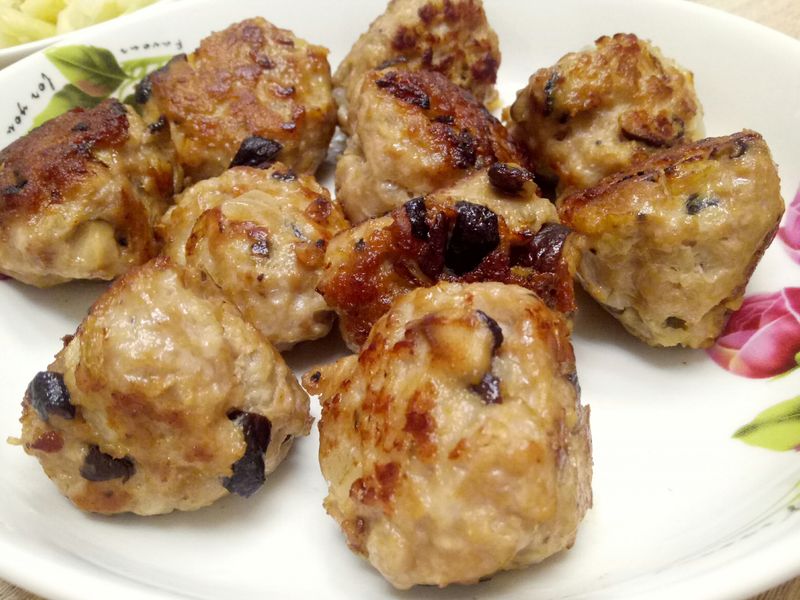香煎豬肉丸子