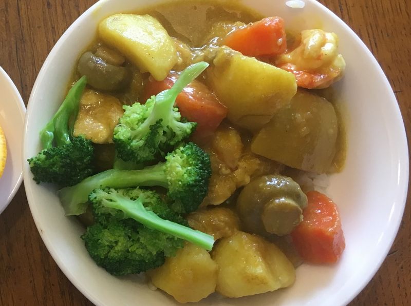 香蕉南瓜咖喱雞肉蝦