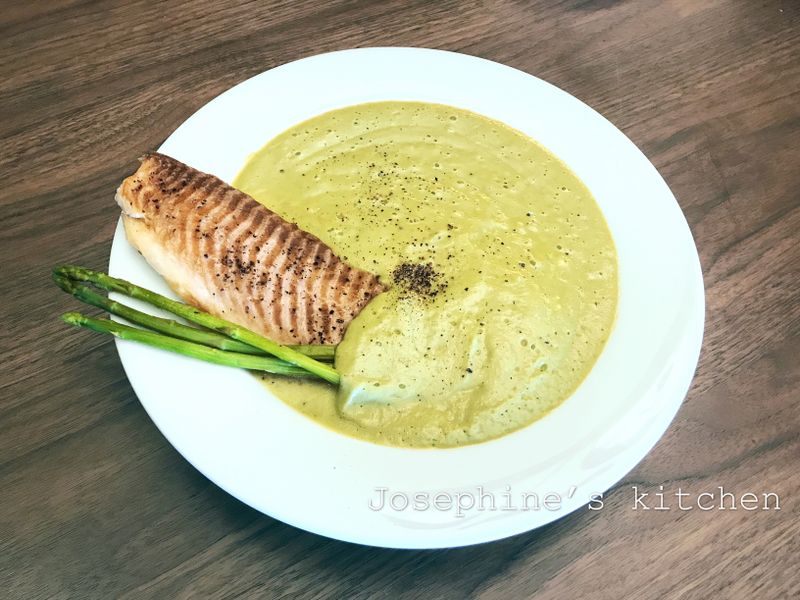 蒸烤鯛魚佐蔬菜濃湯