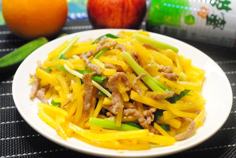 肉絲炒南瓜