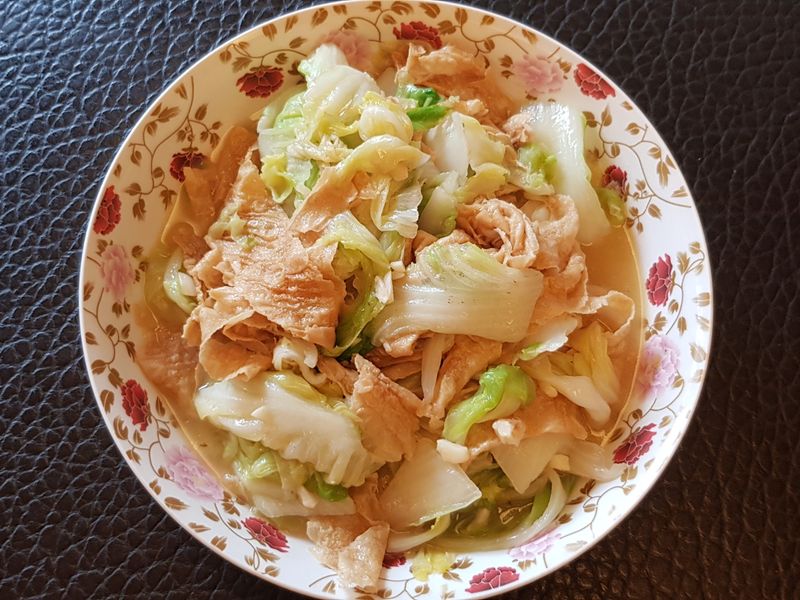 白菜炒豆皮