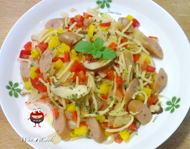 ♡宛の美好”食“光 ✿ 德國煙燻香腸清醬義大利麵