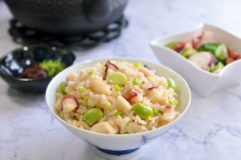 章魚毛豆炊飯