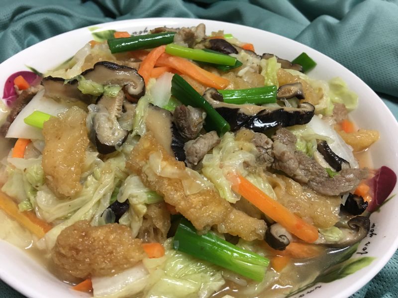 蹦皮炒大白菜~現代版的古早味