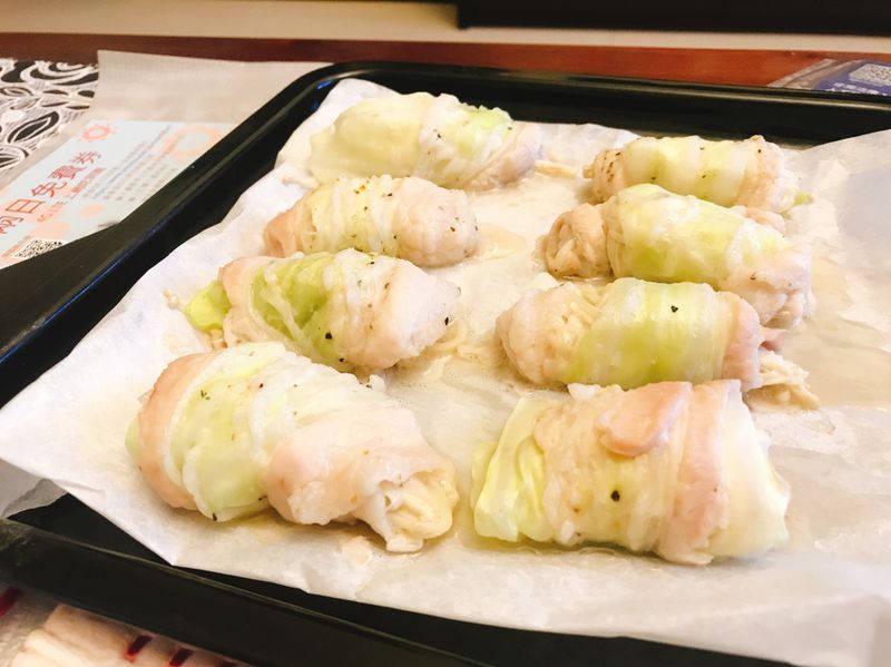 高麗菜金針豬肉捲