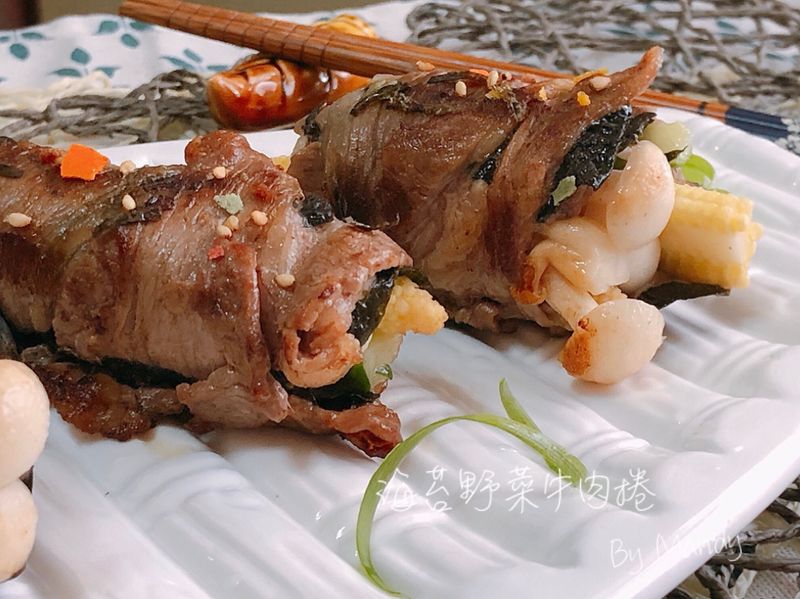 海苔野菜牛肉捲【好菇道親子食光】